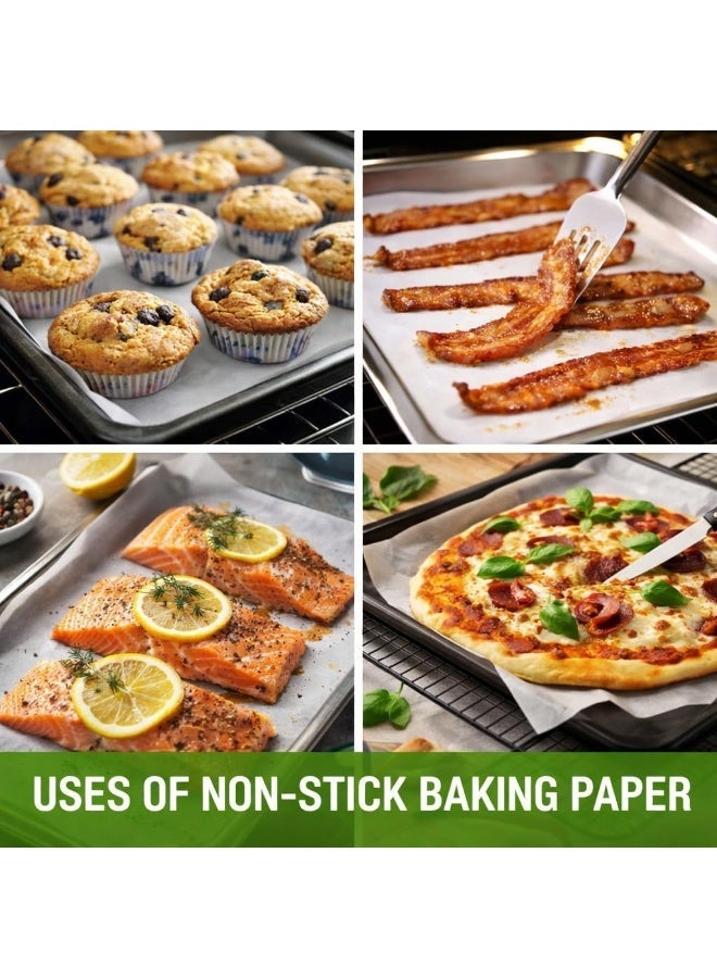 ورقة زبدة مقاومة للزيوت للطبخ ومقاومة للحرارة المرتفعة آمنة للميكروويف والثلاجة، لفة 5 م × 30 سم - Image 2